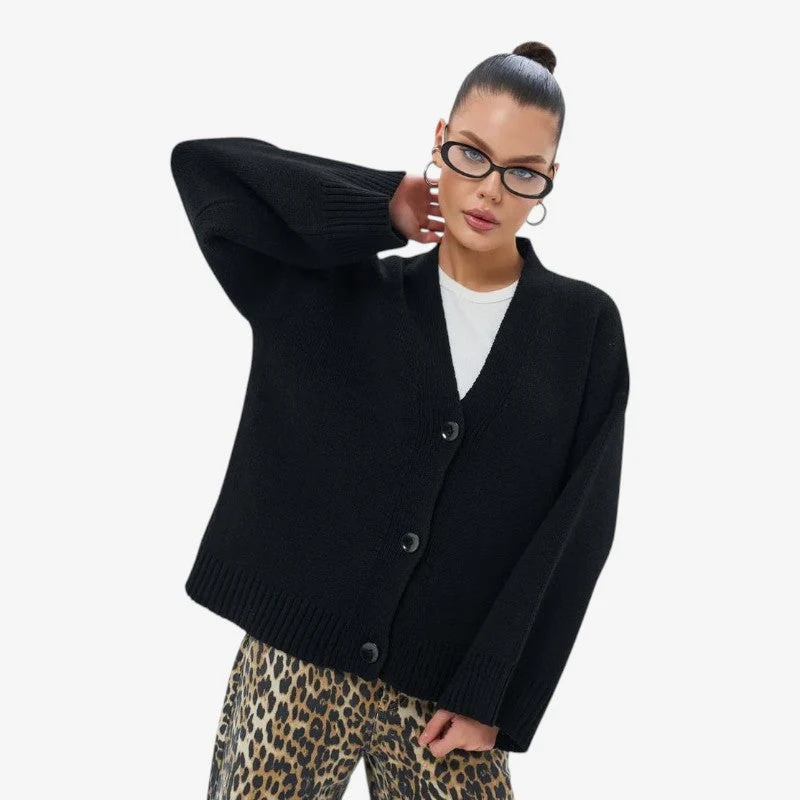 Aylin – Gilet à manches longues boutonné et col en V