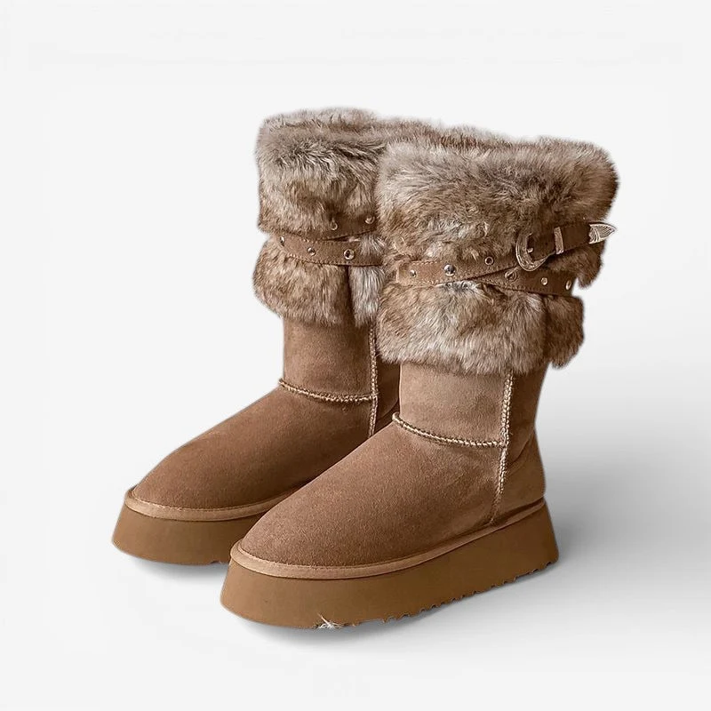 Bottines Annabelle à brides croisées et semelle épaisse