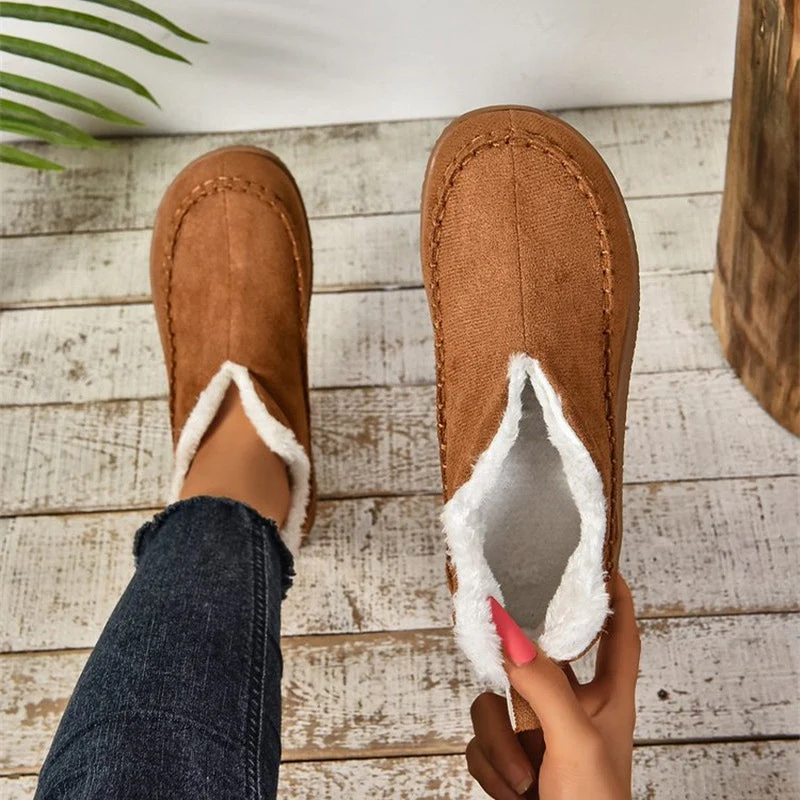 Beatrice – Bottines doublées à semelle plate | Bout arrondi