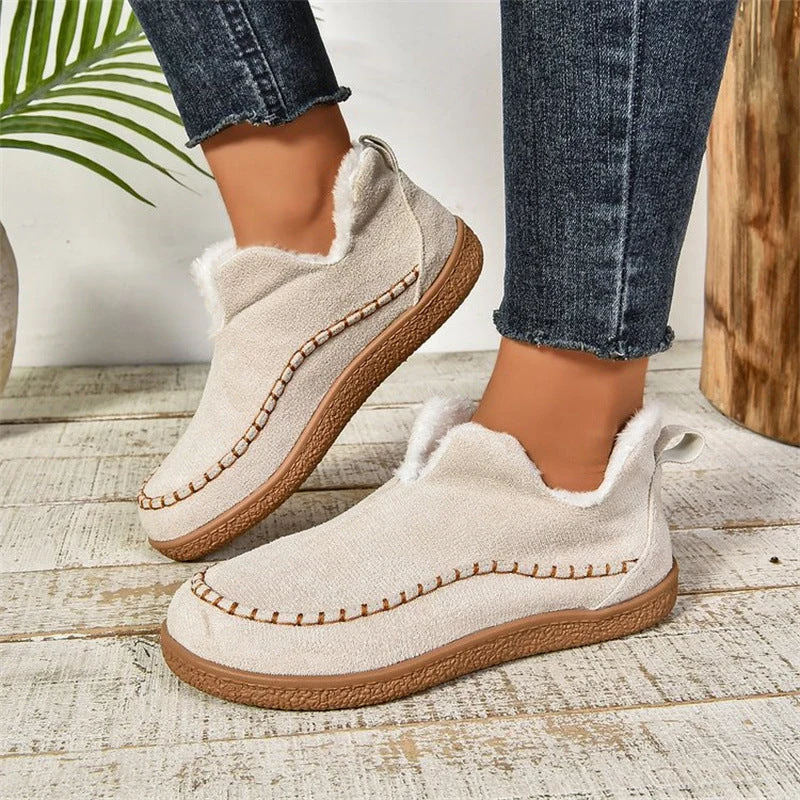 Beatrice – Bottines doublées à semelle plate | Bout arrondi