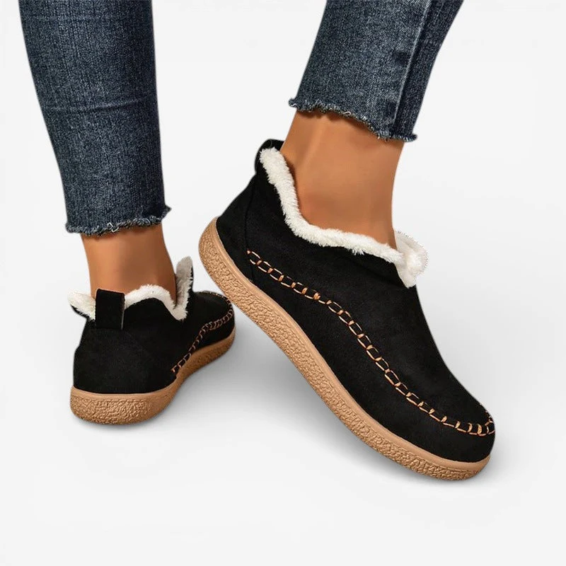 Beatrice – Bottines doublées à semelle plate | Bout arrondi