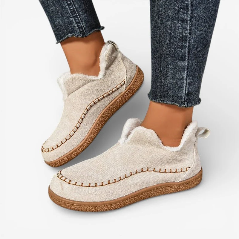 Beatrice – Bottines doublées à semelle plate | Bout arrondi