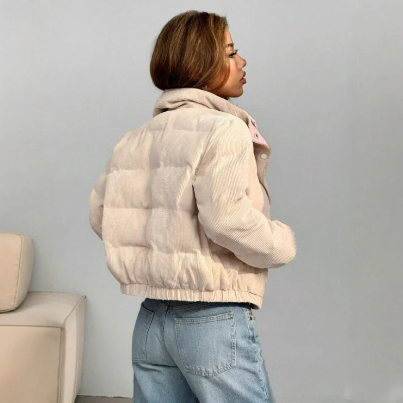 Arvina – Veste zippée à manches longues et col rabattu