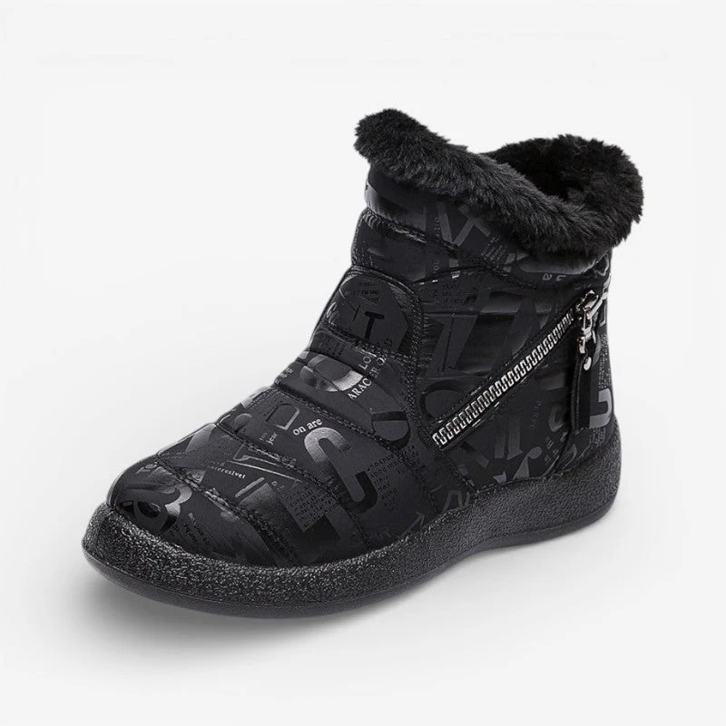Kaia – Chaussures à bout rond avec fermeture éclair latérale et semelle antidérapante imprimée