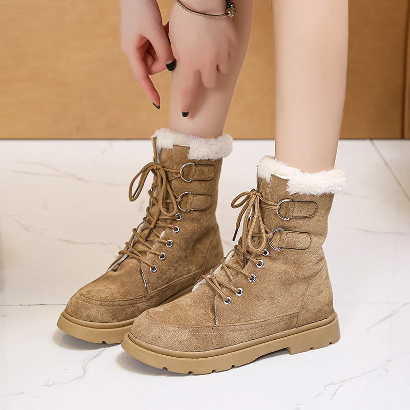 Mila – Chaussures à lacets à bout rond et semelle antidérapante