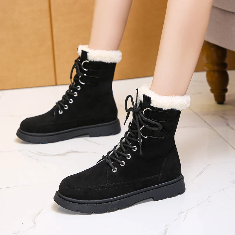 Mila – Chaussures à lacets à bout rond et semelle antidérapante