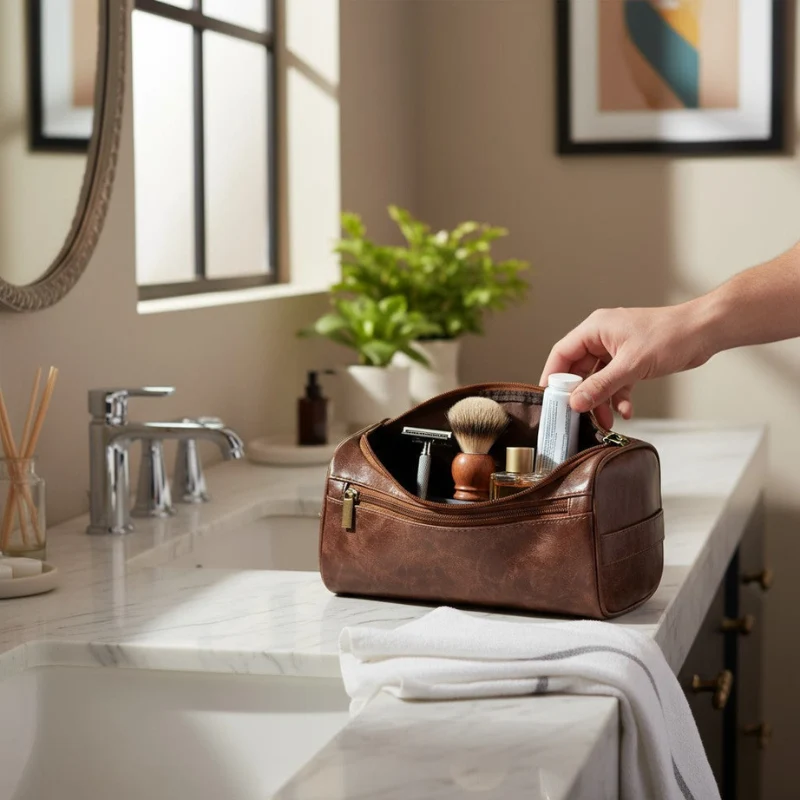 CarryNest – Trousse de toilette multifonction zippée avec crochet de suspension