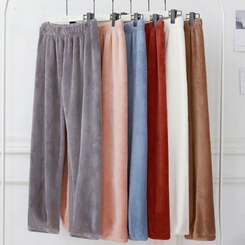 Selina – Pantalon ample en polaire épaisse avec taille élastique