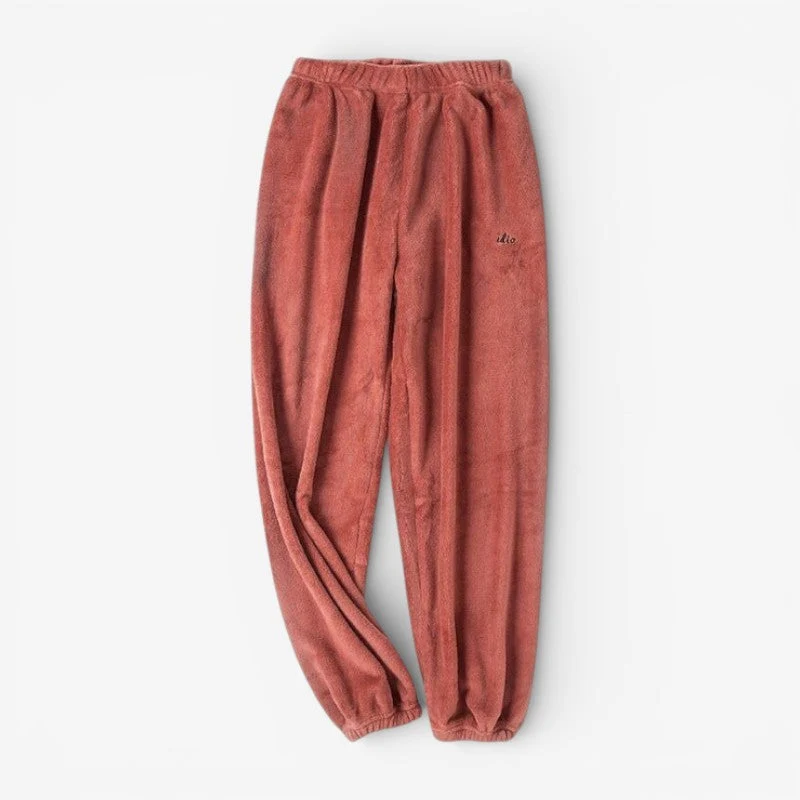 Selina – Pantalon ample en polaire épaisse avec taille élastique