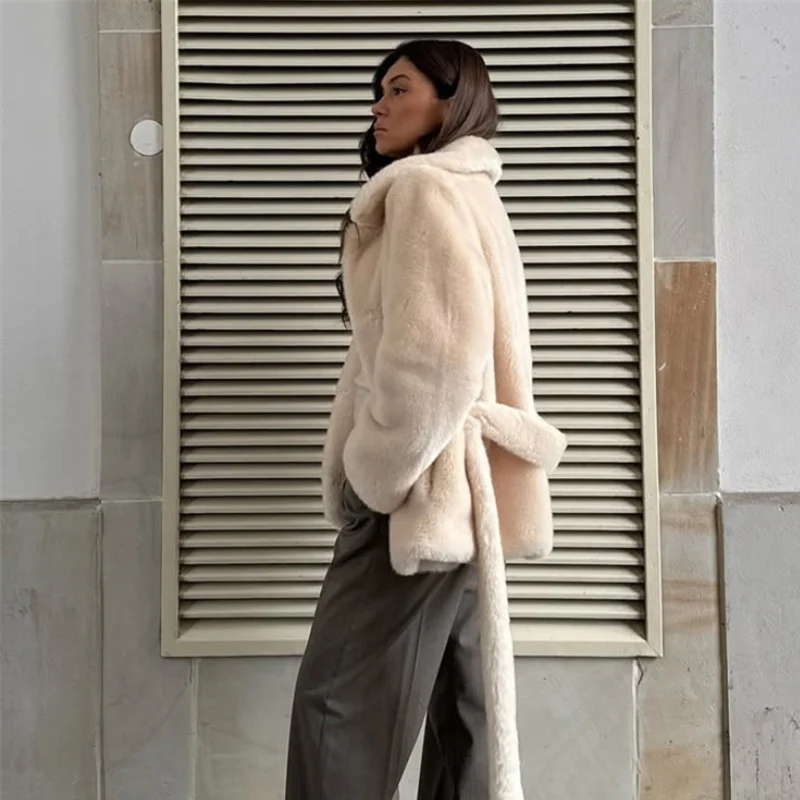 Arvina – Gilet ample à manches longues et col rabattu