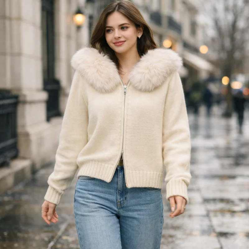 Elina – Veste à capuche zippée à manches longues