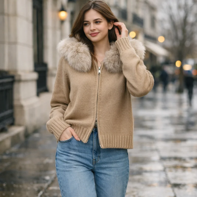Elina – Veste à capuche zippée à manches longues