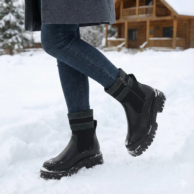 Lauren – Bottes à semelle épaisse et fermeture éclair latérale