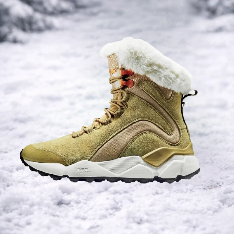Amanda – Bottines à lacets avec semelle antidérapante et détails en fourrure