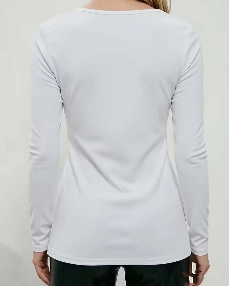 Haut Col Carré Boucle Métallique Cintré À La Taille