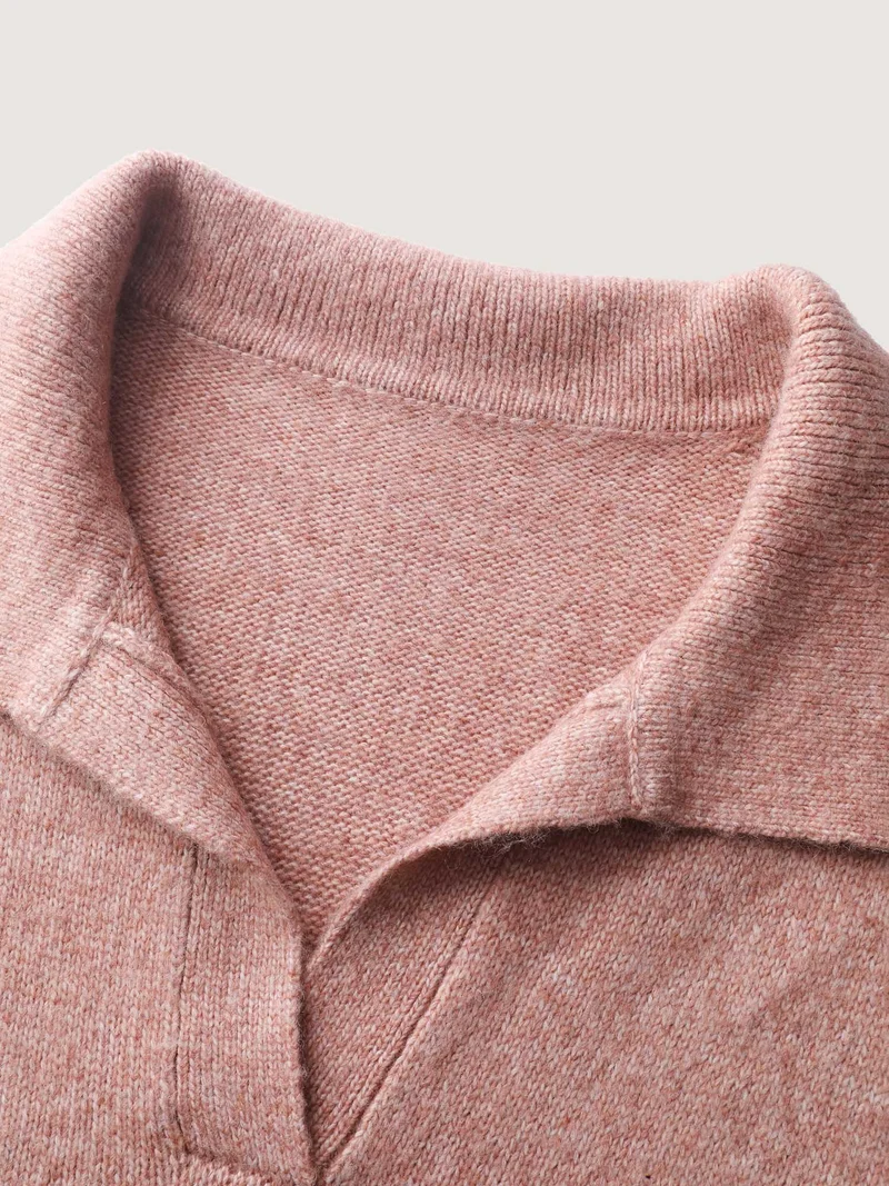 Heather Ribbed Hem Solid Pullover
