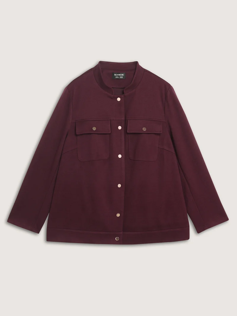 Chest Pockets Button-Down Jacket