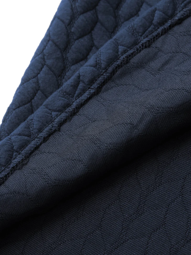 Textured Button-Down Long Jacket