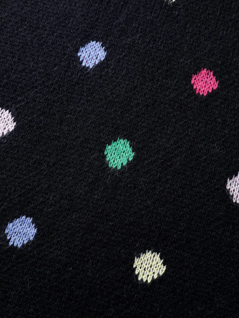 Colorful Polka Dots Jacquard Pullover