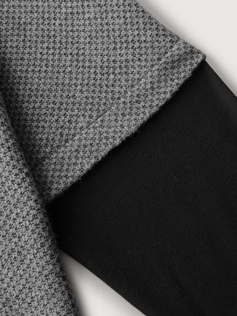 Shoulder Zip Color Contrast T-Shirt