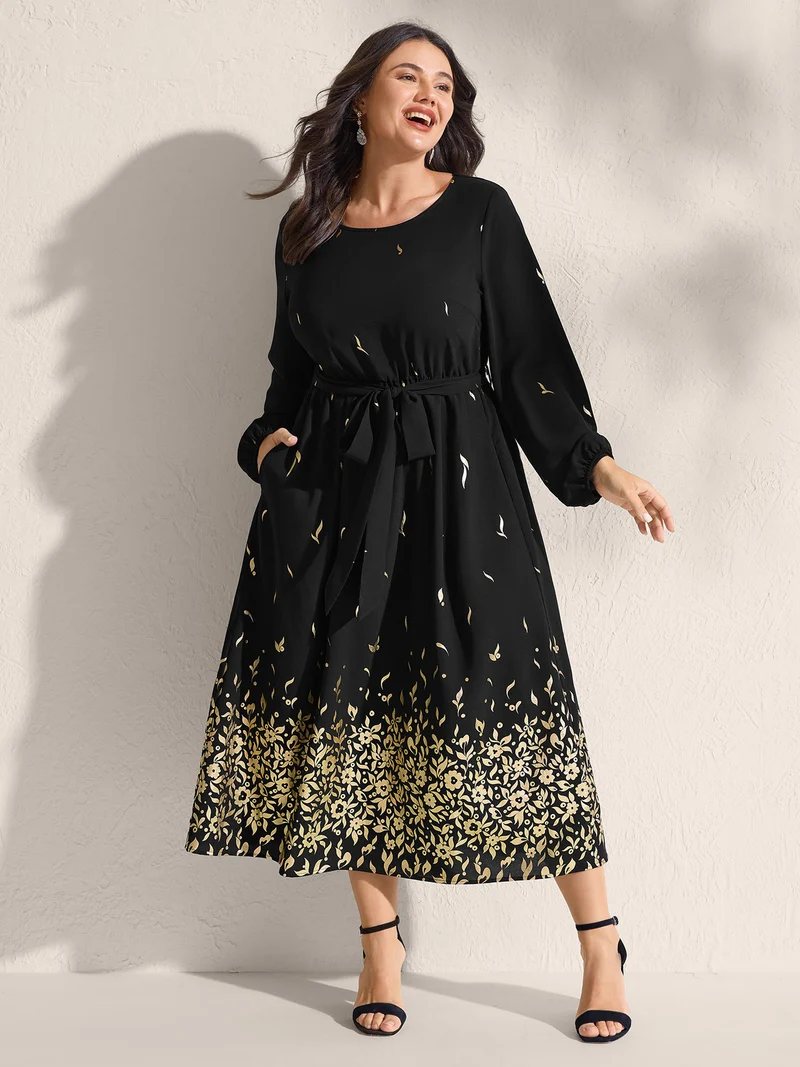Shimmery Hot-Fixed Rhinestones Maxi Dress