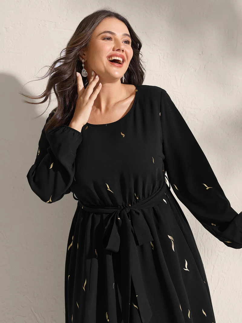 Shimmery Hot-Fixed Rhinestones Maxi Dress
