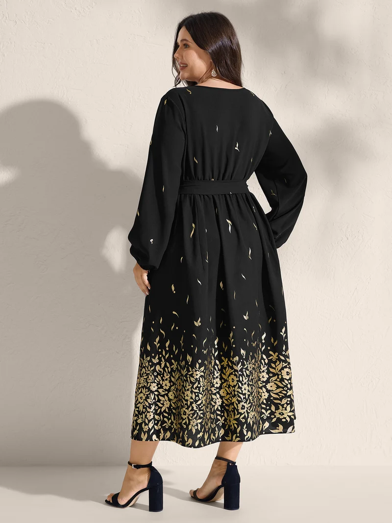 Shimmery Hot-Fixed Rhinestones Maxi Dress