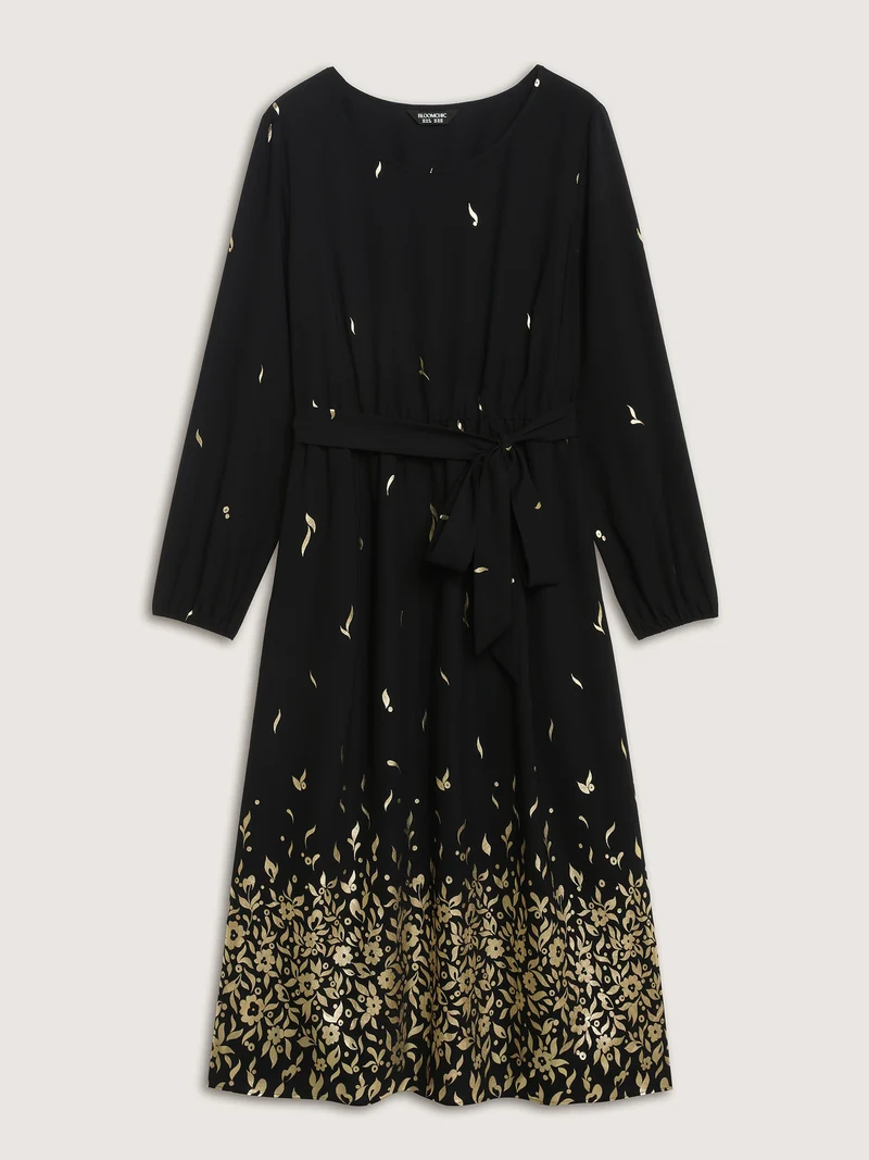 Shimmery Hot-Fixed Rhinestones Maxi Dress
