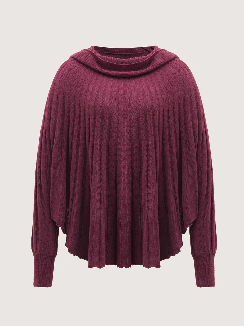 Textured Ulta-Relaxed Drape Stretchy Pullover