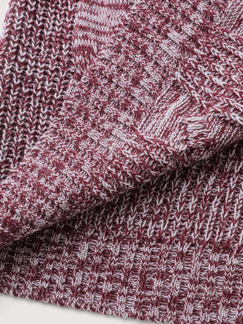 Cable Stitch Heather Hooded Knit Cardigan