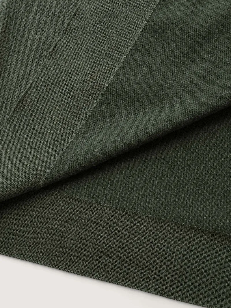 Hooded Drawstring Waist Pockets Knit Cardigan