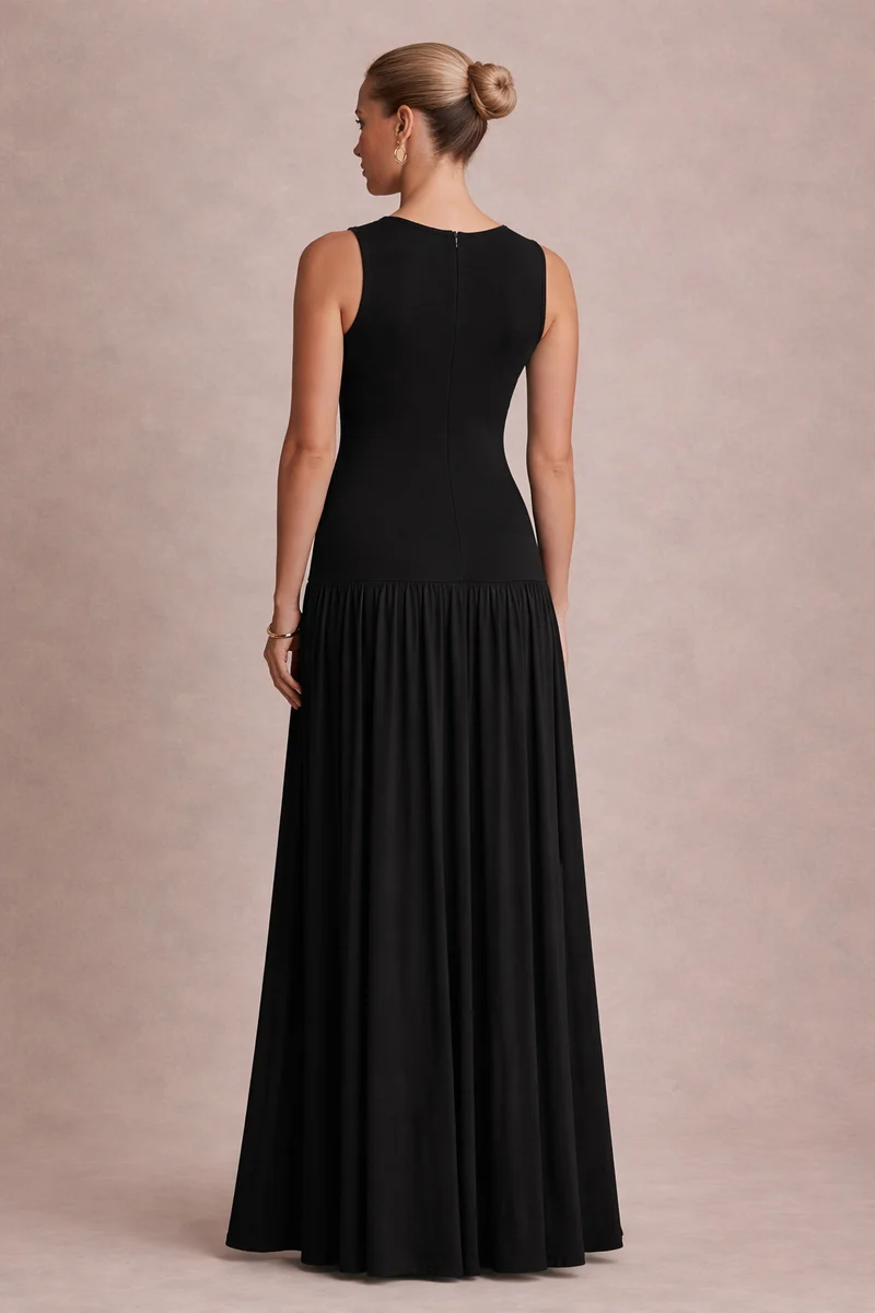 Robe maternité longue sans manches grossesse