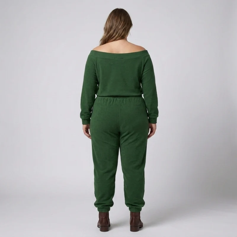 Ensemble deux pièces grande taille décontracté