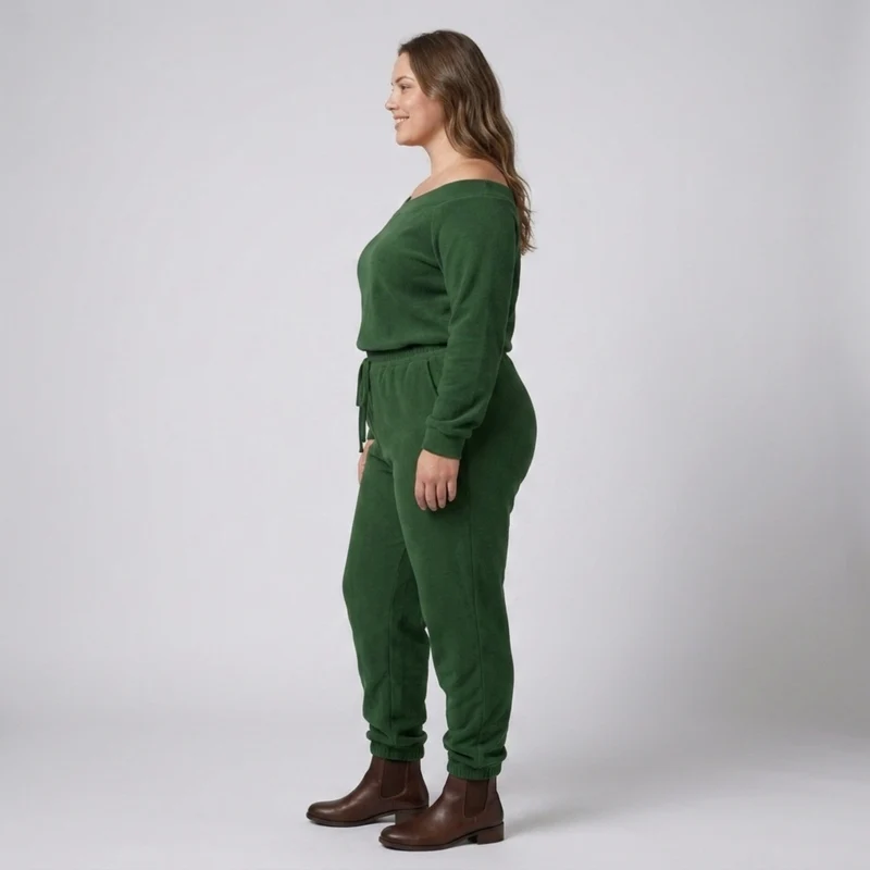 Ensemble deux pièces grande taille décontracté