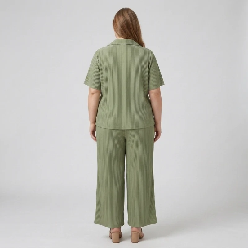 Ensemble pantalon deux pièces grande taille pour femme