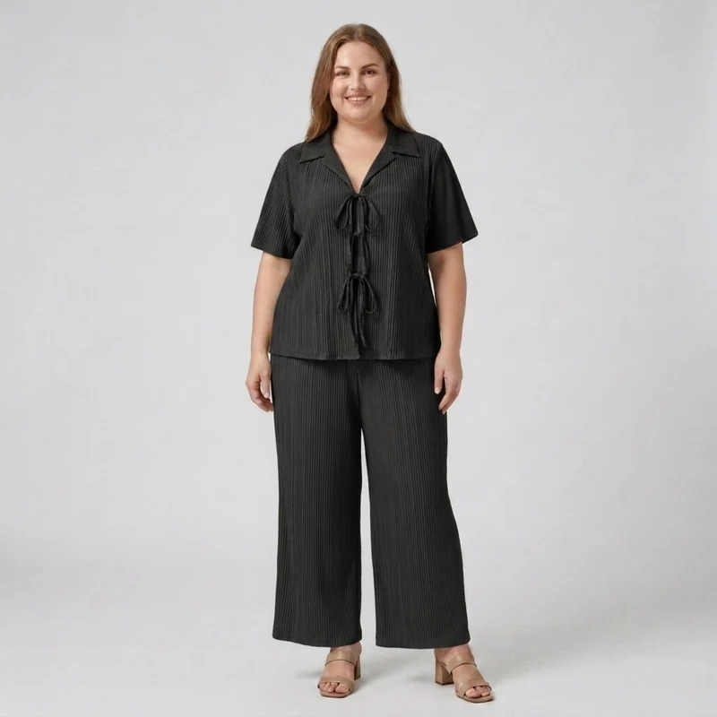 Ensemble pantalon deux pièces grande taille pour femme