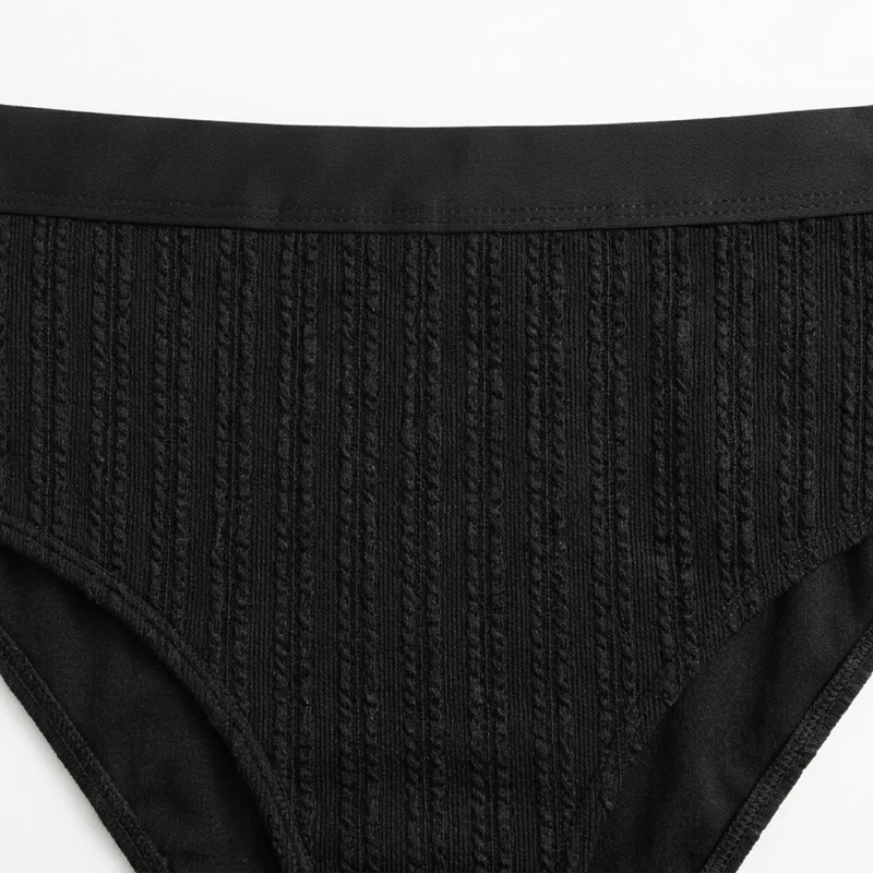 Bikini deux pièces grande taille pour femme maillot de bain taille haute côtelé