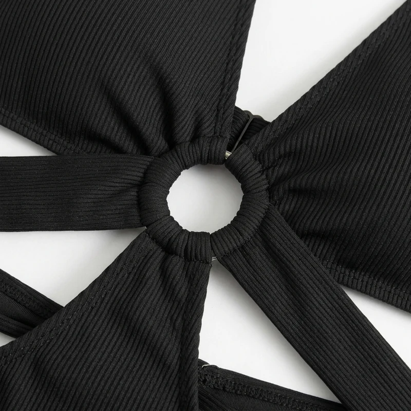 Maillot de bain une pièce grande taille pour femme maillot de bain dos nu à découpes