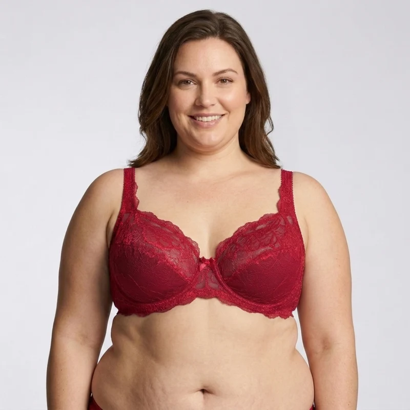 Soutien-gorge grande taille pour femme avec armatures et détails en dentelle