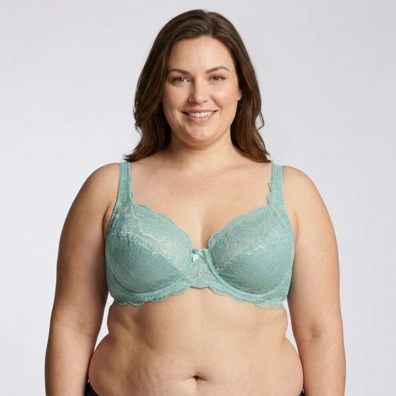 Soutien-gorge grande taille pour femme avec armatures et détails en dentelle