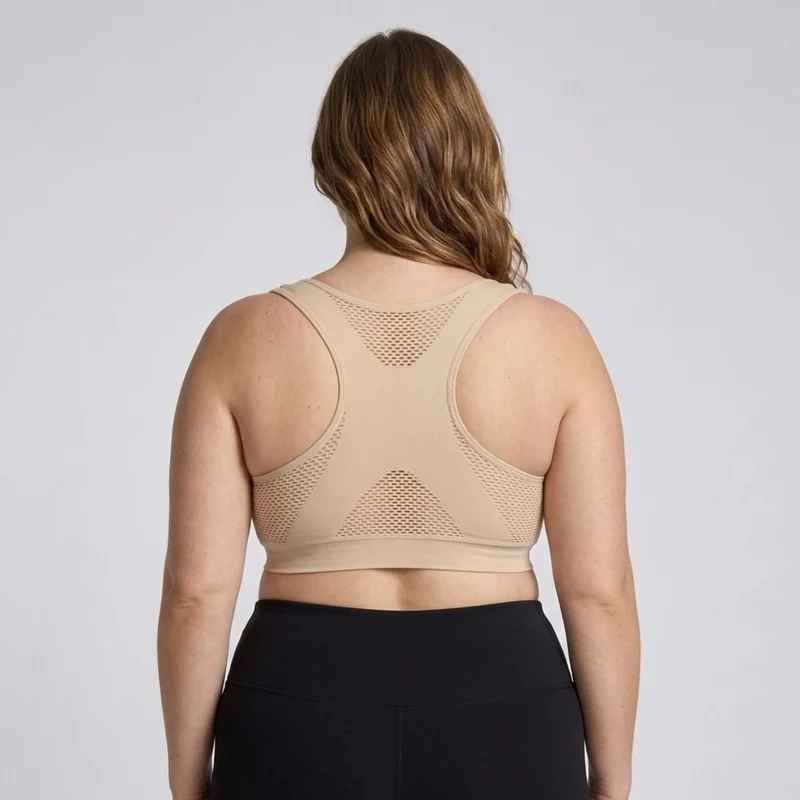 Soutien-gorge de sport grande taille pour femme en coton respirant antichoc
