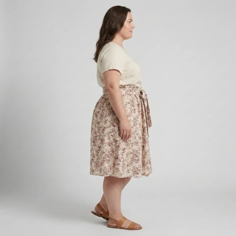 Robe de plage grande taille pour femme évasée à motif floral