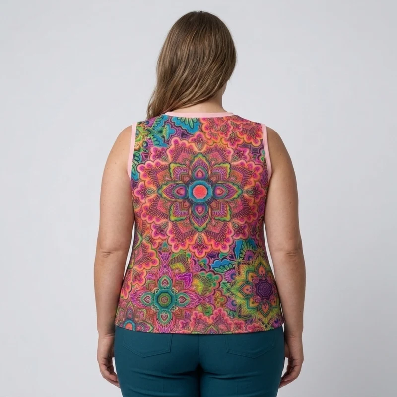 Débardeur grande taille à col en V pour femme