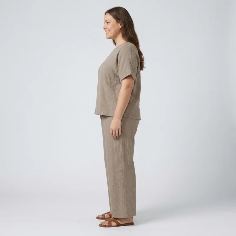 Ensemble pantalon grande taille décontracté pour femme