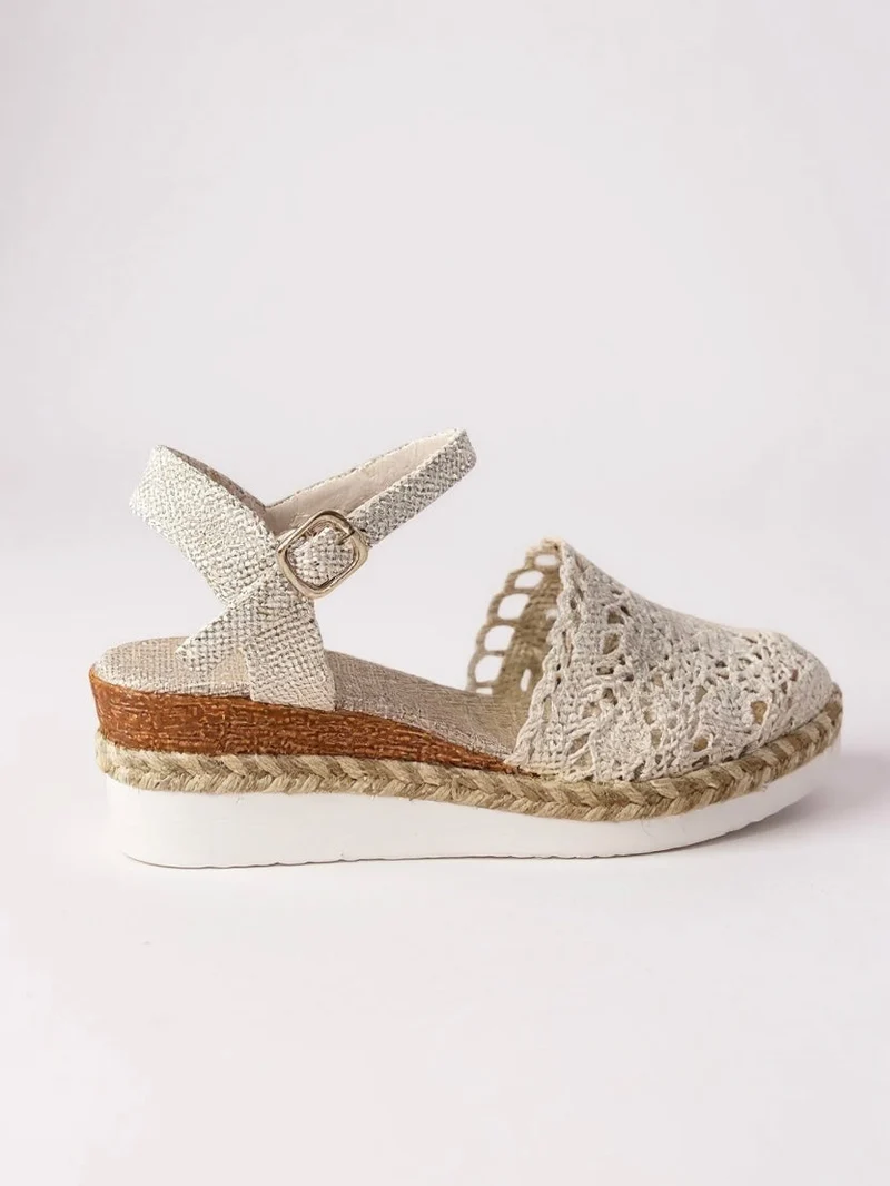 Espadrilles compensées pour femme avec lanière réglable pour le week-end