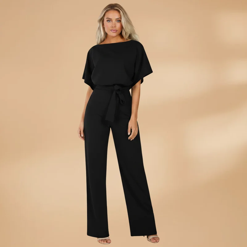 Combinaison d'été pour femme - tenue ample à jambes larges et lanière | vacances