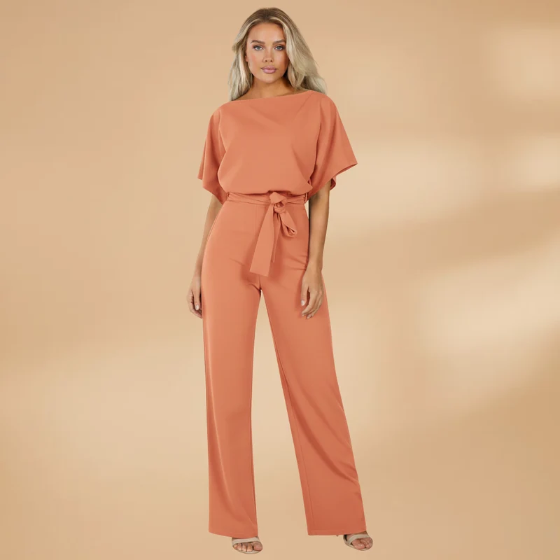 Combinaison d'été pour femme - tenue ample à jambes larges et lanière | vacances