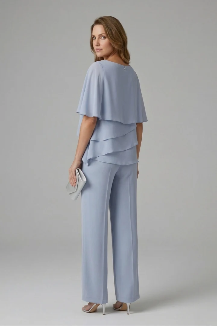 Ensemble tunique et pantalon femme — modèle fluide droit sans boutons | vacances