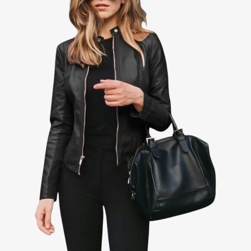 Veste Slim à Manches Longues avec Fermeture Éclair