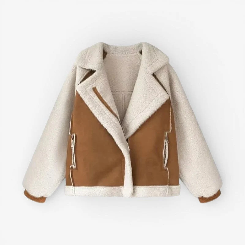 Manteau Long Oversize avec Fermeture Éclair et Poches